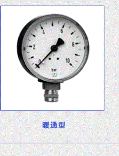 供应暖通型型弹簧管压力表